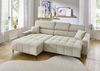 Wohnlandschaft >Stanislaw< elektr. Sitztiefenverstellung, Cord taupe - 256x100x180cm (BxHxT) Bild 2