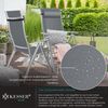 KESSER® Gartenstuhl Hochlehner mit Armlehnen | Aluminium Klappstuhl inkl. Kopfkissen Campingstuhl 7-Fach Verstellbar Rückenlehne | Atmungsaktiv & Wetterfest | Klappbar & Anti-Rutsch Hellgrau, 1 Stück Bild 3