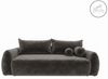 Wohnero24 - Höchste Qualität- Schlafsofa FIRELLO - 250 x 112 cm – Liegefläche 196 x 155 - Premium Velours - Schlaffunktion 196 x 155 cm – Dunkelgrau Bild 3