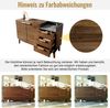 Kommode 120x40x77 cm mit 3 Schubladen & Doppeltürschrank – Eiche-Dekor, Marmor-Optik, höhenverstellbare Ablage Bild 4