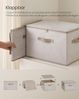 SONGMICS Stoffbox, faltbare Aufbewahrungsbox mit Griffen, für Kleidung, Vliesstoff, 3er Set, beige Bild 4