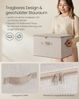 SONGMICS Stoffbox, faltbare Aufbewahrungsbox mit Griffen, für Kleidung, Vliesstoff, 3er Set, beige Bild 3