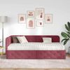 vidaXL Eckbettgestell Weinrot 100 x 200 cm Stoff 3394056 Bild 4