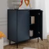 Finori Caracas 01B Kommode, Navy blau | Kommode für Wohnzimmer | Maß: B x H x T ca. 80 x 90 x 40 cm | Kommode mit 2 Türen Bild 3