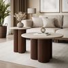 Lookway Couchtisch -Set CANYON 2in1 mit geriffeltem Sockel Bild 2