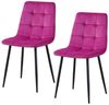 HTI-Living Esszimmerstuhl Stuhl Mesa Velvet Pink (Set, 2 St), Esszimmerstuhl Samt Bild 3