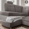 Ecksofa >Elli< Schlaffunktion, Stauraum, Kopfstützen, grau-braun - 264x92x180cm BxHxT Bild 5