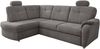 Ecksofa >Elli< Schlaffunktion, Stauraum, Kopfstützen, grau-braun - 264x92x180cm BxHxT Bild 4