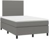 vidaXL Boxspringbett mit Matratze & LED Dunkelgrau 120x190 cm Stoff 3270184 Bild 3