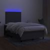 vidaXL Boxspringbett mit Matratze & LED Dunkelgrau 120x190 cm Stoff 3270184 Bild 4