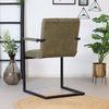 Bronx71 Esszimmerstuhl Eco-Leder Block mit Armlehne olivgrün - 6er Set Bild 4