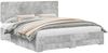 vidaXL Bettrahmen mit Kopfteil Beton Grau 200 x 200 cm Holzwerkstoff 3412745 Bild 2