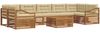 vidaXL Outdoor-Sofagarnitur mit Kissen 8 pcs Natur und Beige 3373198 Bild 2