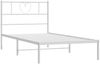 vidaXL Bettgestell mit Kopfteil Metall Weiß 107x203 cm 355508 Bild 5