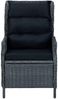 vidaXL 9-tlg. Garten-Essgruppe mit Auflagen Poly Rattan Dunkelgrau 3060139 Bild 5