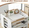 TUWENA Aufbewahrungsdose Dokumentenablage mit Stifthalter, Schreibtisch Organizer A4, Briefablage Organizer,Ablagefächer Stapelbar für Zuhause Büro Schule Bild 4