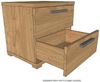 Nachtkonsole Sam 50 x 46.7 x 39 cm Eiche Melamin Dekor Metall Natur Schwarz Bild 2