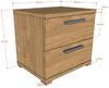 Nachtkonsole Sam 50 x 46.7 x 39 cm Eiche Melamin Dekor Metall Natur Schwarz Bild 3