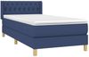 vidaXL Boxspringbett mit Matratze Blau 90x200 cm Stoff 3130487 Bild 3