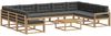 vidaXL Outdoor-Sofagarnitur mit Kissen 10 pcs Weiß und Anthrazit 3387076 Bild 2