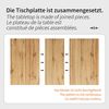 Esstisch Teleskoptisch (118-157×70×75cm), Tisch, Küchentisch, Ausziehtisch, mit Hilfe innenliegender Einlegeplatten auf 118-157cm ausziehbar, für Küche und Wohnzimmer, Holzfarbener Esstisch Bild 3
