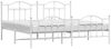 vidaXL Bettgestell mit Kopf- und Fußteil Metall Weiß 193x203 cm 353512 Bild 4