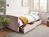 Tagesbett mit Stauraum Samtstoff MARRAY 90x200 cm Pastellrosa Bild 3