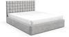 MEBLINI Polsterbett 160x200 mit Lattenrost und Matratze – BALEARO – Hellgrau Samt – Doppelbett mit Bettkasten - Stauraumbett - Kopfteil Bett mit Stauraum Bild 2