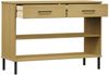 vidaXL Konsolenschrank OSLO mit Metallbeinen Braun Massivholz Kiefer 351003 Bild 5
