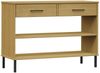vidaXL Konsolenschrank OSLO mit Metallbeinen Braun Massivholz Kiefer 351003 Bild 2
