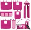 vidaXL Etagenbett mit Rutsche und Gardinen Rosa 90x190 cm 3284211 Bild 5