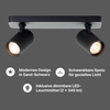 Brilliant Leuchten G99202-76 Marty LED Balkenstrahler 2-flammig sand schwarz Bild 2
