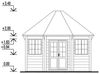 8-Eck Grillpavillon Gunnar 12m² Natur Bild 5