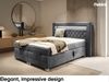 MEBLINI Boxspringbett Elektrisch SANTORE 200x200 cm mit Bettkasten und LED – H3/Dunkelgrau Samt Polsterbett - Doppelbett mit Toppers & Taschenfederkern-Matratzen Bild 2