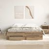 vidaXL Bettrahmen Artisan-Eiche 135 x 190 cm Holzwerkstoff 3333976 Bild 3