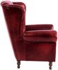 Ohrenbackensessel Katreen Bezug Wischleder Buche nussbaum dunkel / rot 22785 Bild 3