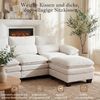 Patbrela Ecksofa L-förmiges Ecksofa, mit umklappbarem Fußhocker, Plüschbezug Bild 2