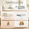 Patbrela Ecksofa L-förmiges Ecksofa, mit umklappbarem Fußhocker, Plüschbezug Bild 3