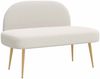 vidaXL Gepolsterte Bank mit Rückenlehne Creme 110 x 60 x 76 cm Bouclé 42040771 Bild 2
