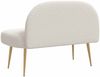 vidaXL Gepolsterte Bank mit Rückenlehne Creme 110 x 60 x 76 cm Bouclé 42040771 Bild 4
