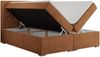 Boxspringbett, Modern Bett mit Multipocket-Matratze und zwei Bettkästen - JASIR - 200 x 200 cm - Orange Stoff - H3 Bild 4