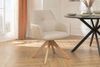 riess-ambiente Drehstuhl ALMARA beige-sand/natur- Eiche, Echtleder, 360°, Massivholz, modern (Einzelartikel, 1 St), Natürlicher Polsterstuhl - ideal f. Ess- & Wohnzimmer oder Home Office Bild 5