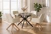 riess-ambiente Drehstuhl ALMARA beige-sand/natur- Eiche, Echtleder, 360°, Massivholz, modern (Einzelartikel, 1 St), Natürlicher Polsterstuhl - ideal f. Ess- & Wohnzimmer oder Home Office Bild 2