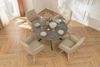 riess-ambiente Drehstuhl ALMARA beige-sand/natur- Eiche, Echtleder, 360°, Massivholz, modern (Einzelartikel, 1 St), Natürlicher Polsterstuhl - ideal f. Ess- & Wohnzimmer oder Home Office Bild 3
