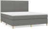 vidaXL Boxspringbett mit Matratze Dunkelgrau 160x200 cm Stoff, Härtegrad: H2 [3142506] Bild 2