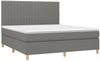 vidaXL Boxspringbett mit Matratze Dunkelgrau 160x200 cm Stoff, Härtegrad: H2 [3142506] Bild 3