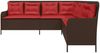 vidaXL Gartensofa mit Kissen L-förmig Braun Polyrattan 369006 Bild 4