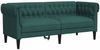 vidaXL Chesterfield-Sofa 2-Sitzer Dunkelgrün Stoff 372551 Bild 2