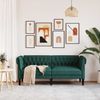 vidaXL Chesterfield-Sofa 2-Sitzer Dunkelgrün Stoff 372551 Bild 3
