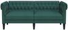 vidaXL Chesterfield-Sofa 2-Sitzer Dunkelgrün Stoff 372551 Bild 4